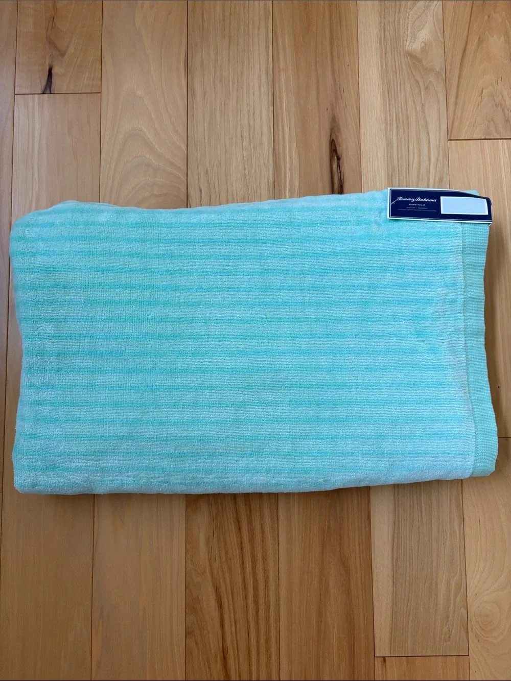 New Tommy Bahama Aqua Stripe Beach Towel Quick Dry 37 X 72